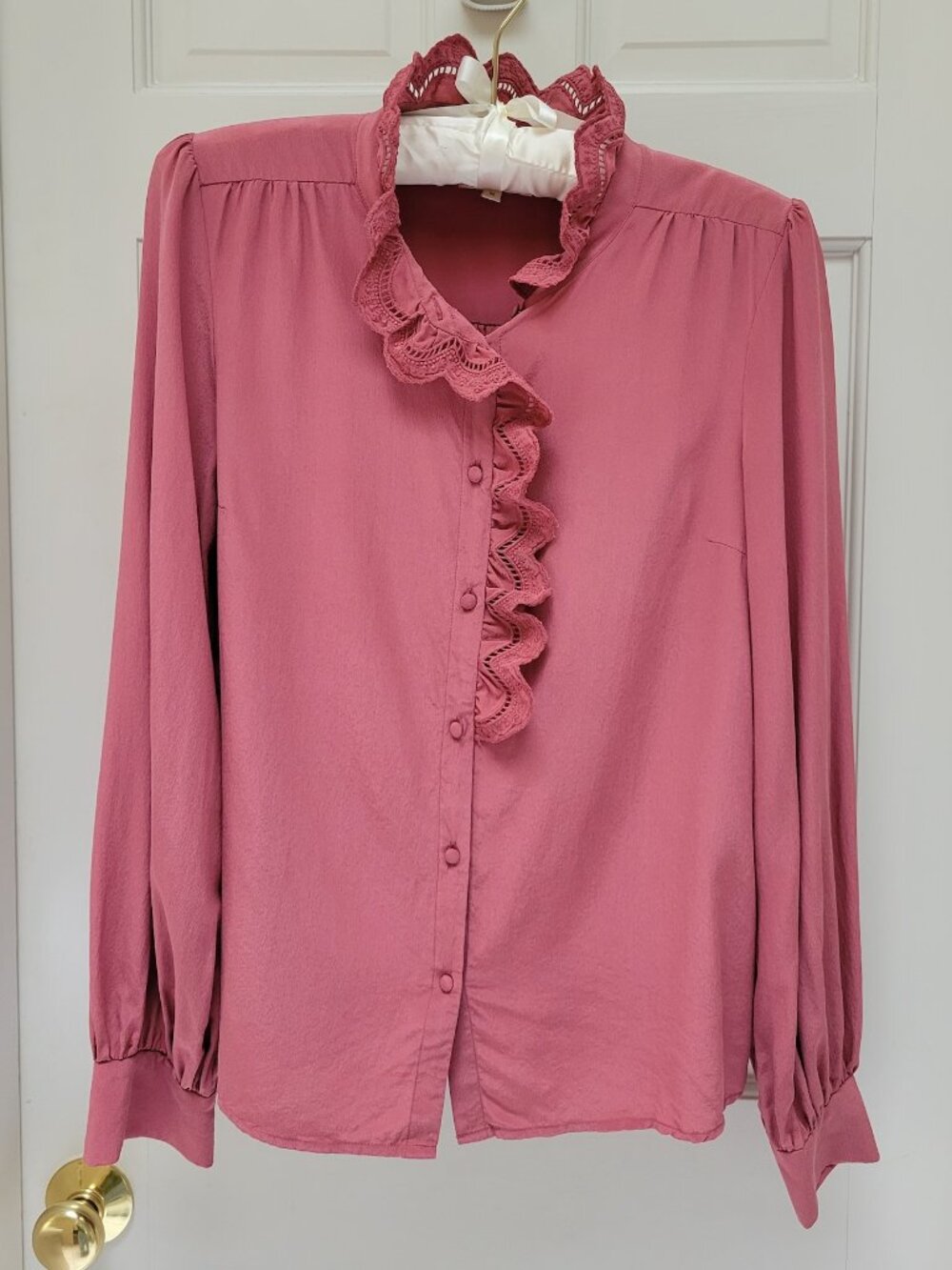 Sezane Chloé Shirt in Rosewood